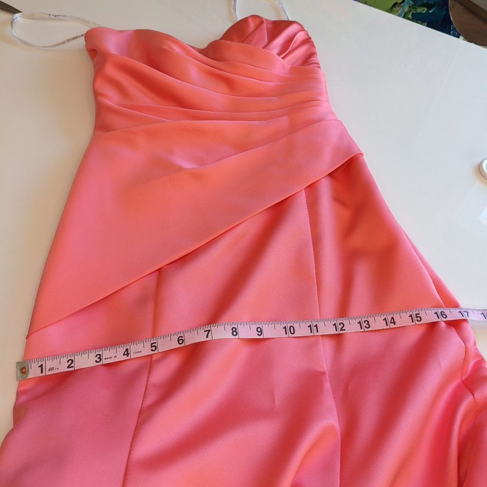 Alfred Angelo Vibrant Pink Strapless Gown - Picture 7 of 13
